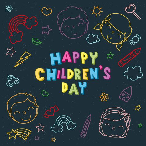 Children Day Poster Design, Childrens Day Poster Design, Happy Childrens Day Poster, Children's Day Celebration, Draw Poster, Children's Day Poster, First Day Of School Activities, Colour Art, Happy Children's Day