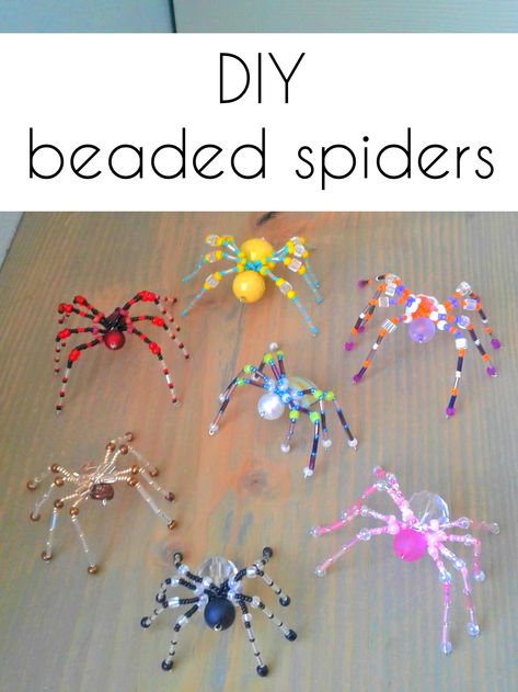 DIY beaded Christmas spiders | How to make beaded spiders or Christmas spiders. How To Make A Bead Spider, Diy Bead Spiders, Beaded Christmas Spiders How To Make, How To Make Christmas Spiders, Beaded Spiders Tutorial How To Make, Beaded Insects How To Make, Diy Bead Spider, Diy Christmas Spider, Spider Bead Craft