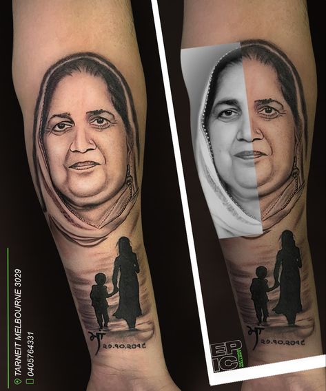 Forearm Tattoo Portrait, Portrait Tattoo Design, Potrait Tattoo, Lower Arm Tattoos, Portrait Tattoos, Family Theme, Arm Tattoos, Forearm Tattoo Men, Arm Tattoos For Guys