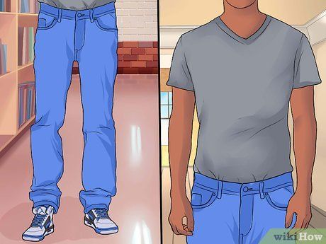 How to Wear Jordans (with Pictures) - wikiHow How To Wear Jordans Men Style, What To Wear With Jordans, Jordans And Jeans, Air Jordan Outfits Men, Air Jordan 1 Mid Outfit, Air Jordans Outfit, How To Style Jordans, How To Tie Laces, Jordan Jeans