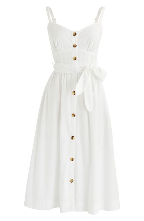 Can White Be Worn After Labor Day?: A Consensus White Dress Outfit, Kleidung Diy, Poplin Dress, Little White Dresses, Classic Dress, Mode Vintage, Teen Fashion Outfits, Mode Style, Best Fashion