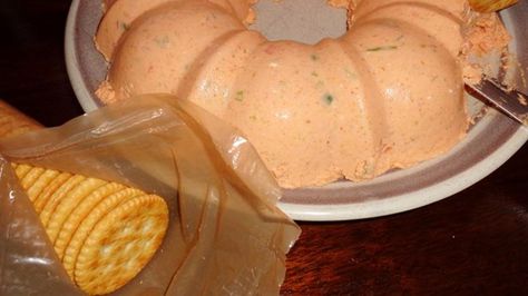 Shrimp Mold ~ great shrimp appetizer! Serve with crackers or toasted French bread. Shrimp Mold Recipe, Shrimp Mold, Toasted French Bread, Congealed Salad, Jello Mold Recipes, Shrimp Appetizer, Christmas Appetizers Party, Shrimp Appetizers, Healthy Recipe Ideas