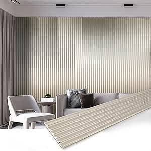 Art3dwallpanels Slat Wall Paneling, 104'' x 6.3'' Gloosy Metal Finish WPC Soundproof 3D Wall Panels for Interior Wall Decor, 8 Pack Wavy Grain Panel Wall Slats, Champagne Silver Slat Wall Paneling, Wall Slats, Open Bible, Interior Wall Decor, Panel Wall, 3d Wall Panels, Slat Wall, Interior Wall, Sound Proofing