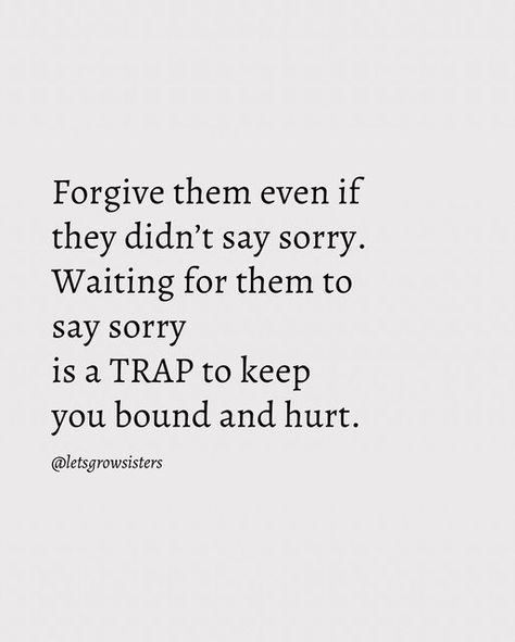 Christian Women Community on Instagram: "Forgive anyone who has wronged you. That’s how you take your power back. Forgive them even if they didn’t say sorry. Waiting for them to say sorry is a trap to keep you bound and hurt. Forgive them for because God wants you to forgive. Forgive them, your peace depends on it Forgive them, your freedom depends on it ❤️ ———————————- . . . . . . . . #looktojesus #womenoftheword #neverstoppraying #trustgod #christianblogger #faithblogger #christianwom Forgive Them Even If They Are Not Sorry, Forgiving Someone Who Isnt Sorry, How To Forgive Someone Who Hurt You, I Forgive You Quotes, Forgive And Forget Quotes, Forgiveness Quotes Christian, Bible Forgiveness, Forgive Yourself Quotes, Sorry Quotes