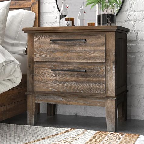 Steelside™ Bengal Wood Nightstand | Wayfair Traditional Moulding, Dc Apartment, Tall Nightstands, Tall End Tables, Brown Tone, 2 Drawer Nightstand, Wood Nightstand, Bedroom Night Stands, Accent Lamp