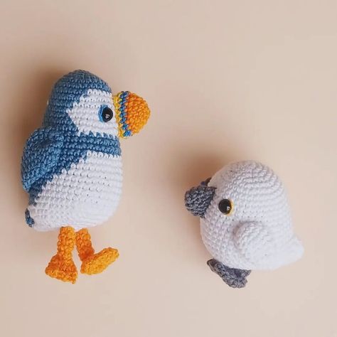 Puffin Rock Crochet Pattern, Puffin Rock, Kids Knitting, Knit Toys, Crocheting Patterns, Free Amigurumi Patterns, Knitting For Kids, Amigurumi Free, Amigurumi Free Pattern