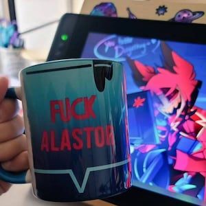 Hazbin Hotel Mugs, Alastor Fanart, Vox Hazbin Hotel, Vox Hazbin, Future Room, Art Mug, Oh Deer, Helluva Boss, Hazbin Hotel