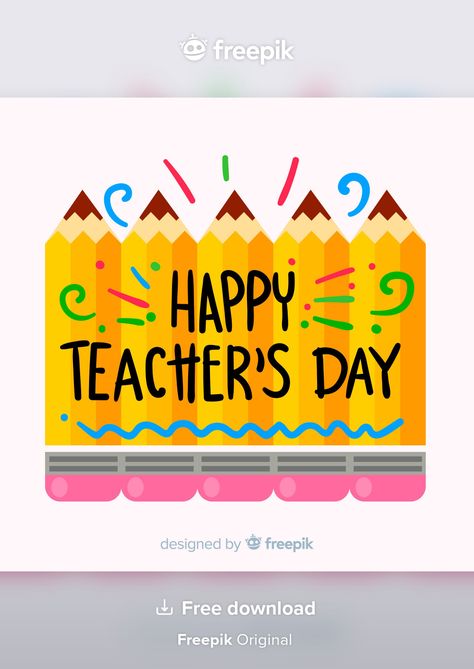 World teachers' day calligraphy with pencils Free Vector Happy Teachers Day Banner, Teachers Day Banner, World Teacher Day, World Teachers, First Day School, About World, Happy Teachers Day, Teachers Day, Hand Embroidery Design Patterns