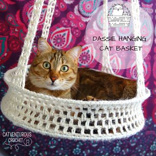 Crochet Cat Basket, Crochet Cat Beds, Cat Hammock Crochet, Fun Crochet Patterns, Cat Bed Pattern, Basket Crochet Pattern, Crochet Cat Bed, Cat Couch, Chat Crochet