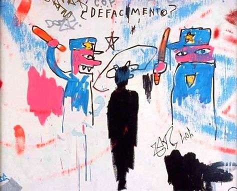 when basquiat took a stand against police brutality - i-D Jm Basquiat, Nyc Graffiti, Basquiat Art, Expressionist Painting, Jean Michel Basquiat, Jean Michel, Graffiti Artist, Andy Warhol, Art Fashion