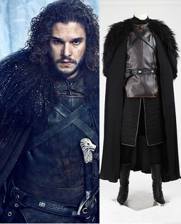 Jon Snow costume John Snow Outfit, Jon Snow Costume Diy, Stark Armor, Jon Snow Cosplay, Snow Costume, Jon Snow Costume, Cloak Outfit, Armor Cosplay, Snow Style