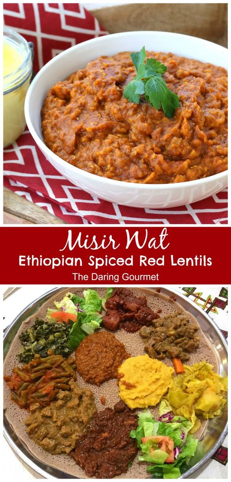 misir wat recipe ethiopian authentic red lentils Ethiopian Berbere Recipes, Misir Wat Recipe, Misir Wat, Ethiopian Dishes, Vegetarian Grill, Rich Spirit, International Meals, Ethiopian Lentils, Ethiopian Recipes