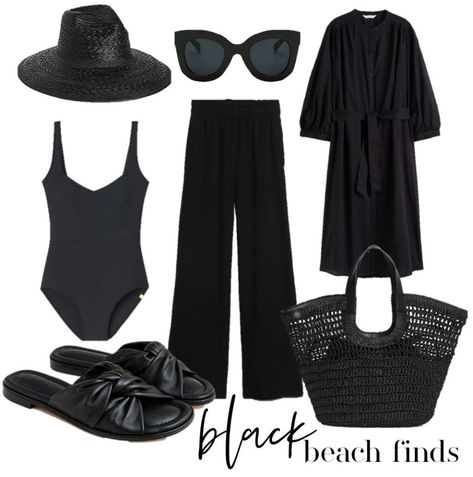 Black Beach Outfit, Bach Cruise, Model Outfit Ideas, Beach Vacation Style, Vacation 2024, Beach Clothes, Beach Finds, Black Beach, Model Outfit