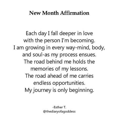 Esther T. 🌸🦋 on Instagram: “✨🦄That new month feeling🙌🏾🌷😝 It always feels like a clean slate😍 I love starting a new month with a positive affirmation😉🌸 Sending love and…” May Month, Mantra For Good Health, Mantra Quotes, Vision Board Affirmations, Affirmations For Women, Sending Love, Clean Slate, Daily Positive Affirmations, Quote Backgrounds