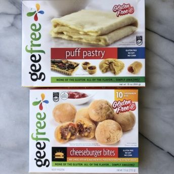 Gluten-free puff pastry products by Gee Free Foods Gee Free Puff Pastry Recipes, Cheeseburger Bites, Cheese Pockets, Chicken Pockets, Cinnamon Raisin Bagel, Buffalo Style, Gluten Free Puff Pastry, Plain Bagel, Pizza Pockets