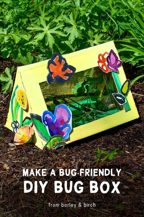 Our DIY bug box kids craft sitting in a garden Summer Stem Activities, Bug Box, Summer Stem, Steam Learning, Summer Camp Crafts, Bug Crafts, Summer Crafts For Kids, Shape Puzzles, Nature Play