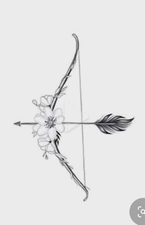 Side Back Tattoos, Bow Arrow Tattoos, Sagittarius Tattoo Designs, Arrow Tattoos For Women, Geometric Line Tattoo, Sagittarius Tattoo, Bow Tattoo, Friendship Tattoos, Pretty Tattoos For Women