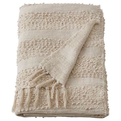 GÖLSTARR Throw, natural/beige, 51x67" - IKEA Organization Furniture, Super Soft Blanket, Comfort Blanket, Cotton Viscose, Sofa Throw, Design Planning, Clean Laundry, Getting Cozy, Wrap Around