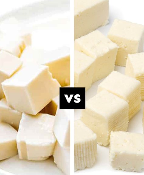 Tofu and paneer are both creamy vegetarian substitutions for meat. But what's the difference between them? Tofu vs paneer - let's break it all down! Is Tofu Healthy, Grilled Paneer, Paneer Cheese, Aged Cheese, Food Scientist, Vegetarian Burger, Nutrition And Health, Taco Meat, Milk Cow