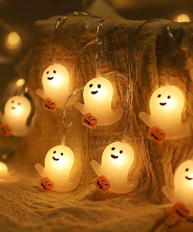 Ghosts Lights, Dekorasi Halloween, Koti Diy, Halloween String Lights, Pumpkin Ornaments, Holiday Bar, Skull Light, Ghost Light, Novelty Lights