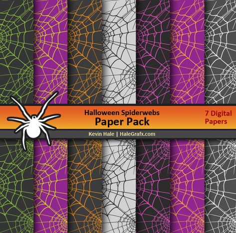 FREE Halloween Spiderwebs Digital Paper Pack Free Digital Scrapbooking Paper, Free Printable Halloween, Spider Web Decoration, Fox Crafts, Digital Paper Free, Halloween Scrapbook, Free Digital Scrapbooking, Paper Ideas, Halloween Spider Web