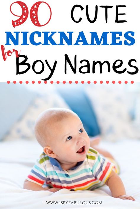 Looking for a boy name with the best nicknames? These 90 boy names are so cute and come ready to go with the most adorable nicknames. #boynames #babynames #nicknames #babyname Baby Boy Names Italian, Boy Nicknames, Baby Boy Nicknames, Boys Names Rare, Country Boy Names, Baby Nicknames, Names With Nicknames, Strong Boys Names