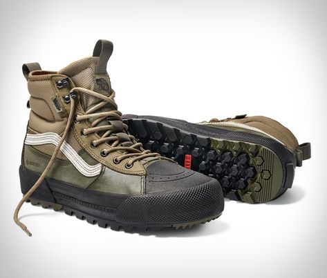 Vans Rucksack Sk8-Hi GORE-TEX MTE-3 Vans Hiking Shoes, Vans Hiking Boots, Vans Rucksack, Vans Boots, Vans Hi, Rugged Boots, Mens Hiking Boots, Mens Boots Fashion, Sk8 Hi