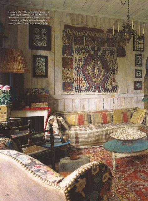 . Hollyhock House, English Furniture, Interiors Magazine, European Furniture, Boho Design, World Of Interiors, Bohemian Home, My New Room, Sitting Room