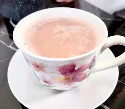 Kashmiri Chai Pink Tea Kashmiri Pink Chai is a Pakistani hot beverage which is pink in colour. It has a rich, creamy and sweet taste. For recipe 👇👇👇 https://youtu.be/f1vtCh86acY Kashmiri Chai, Pink Tea, Milkshakes, Sweet Taste, Hot Drink, Tea, Drinks, Pink, Quick Saves