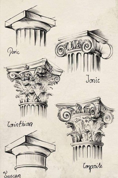 Ancient Ruins Drawing, Croquis Architecture, Architecture Drawing Sketchbooks, Istoria Artei, Perspective Drawing Architecture, Architecture Drawing Plan, Architecture Sketchbook, Architecture Design Sketch, Architecture Design Drawing