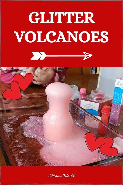 Valentine Science Experiments, Volcano For Kids, Science Projects For Preschoolers, Science Experiments Kids Preschool, Science Valentines, Montessori Activities Preschool, Volcano Experiment, Preschool Planning, Friendship Party