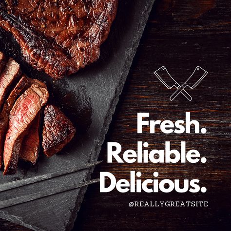 Templates Steak Social Media Design, Meat Advertising Design, Meat Social Media Design, Steak Instagram Story, Meat Poster Design, Meat Market Design, Meat Poster, Meat Food Styling, American Steak