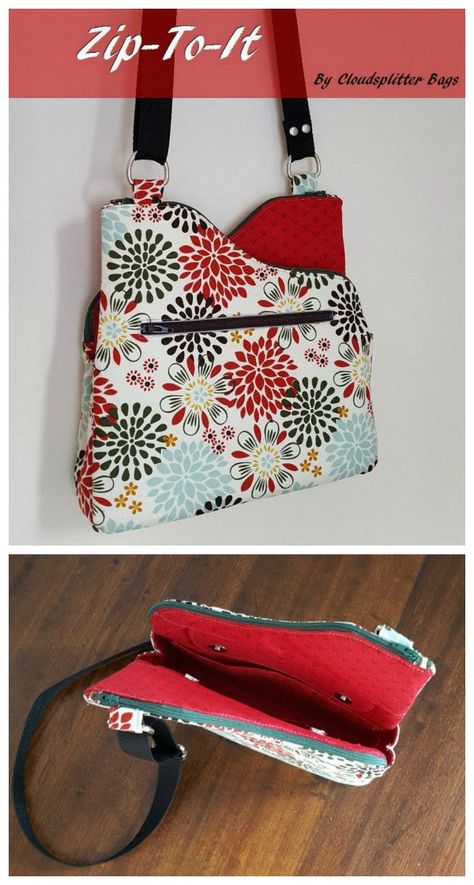 Handmade Purses And Handbags Patterns, Sewing Bags Patterns Free, Small Crossbody Bag Pattern, Crossbody Bag Sewing Pattern, Crossbody Bag Sewing, Crossbody Bag Diy, Handbag Sewing, Purse Patterns Free, Purse Sewing