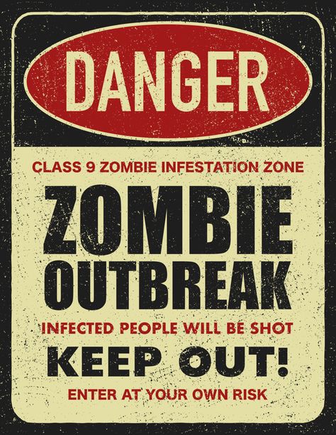 Zombie Zone, Zombie Art, Halloween Fonts, Keep Out, Warning Sign, School Of Medicine, Free Halloween, Background Vintage, Zombie Apocalypse