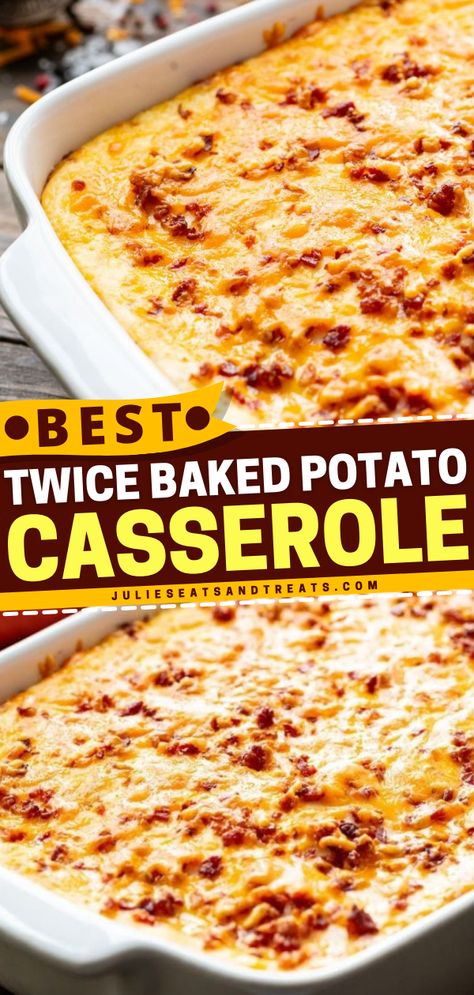 Twice Baked Potato Casserole Twice Baked Potato Recipe Casseroles, Homemade Potato Casserole, Twice Baked Potato Casserole With Bacon, Twice Baked Potato Casserole Recipe With Hashbrowns, Baked Potato Casserole Crockpot, Twice Baked Potato Casserole Recipe Best, Twiced Baked Potatoe Casserole, Twice Baked Mashed Potato Casserole, Leftover Mashed Potato Casserole