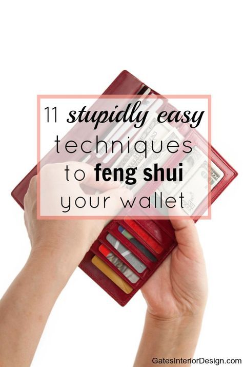 How to feng shui your wallet in 11 super easy steps | GatesInteriorDesign.com Feng Shui Wallet Color, Wallet Color To Attract Money, Feng Shui Wallet, Feng Shui Bedroom Tips, Feng Shui Rules, Fen Shui, How To Feng Shui Your Home, Feng Shui Art, Feng Shui Wealth