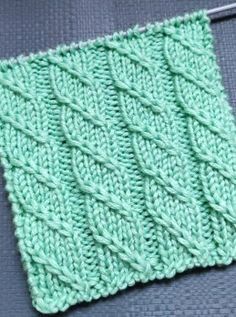 Knit Stitch Patterns Cables, Knitted Squares Pattern, Stitch Knitting Pattern, Knitting Patterns Free Blanket, Cable Knitting Patterns, Dishcloth Knitting Patterns, Knitting Paterns, Cable Knitting, Lace Knitting Patterns