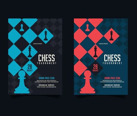 Chess Tournament Flyer Template PSD Chess Flyer Design, Chess Design Ideas, Chess Tournament Poster, Chess Poster Design, Chess Template, Chess Illustration, Chess Guide, Chess Poster, Chess Logo