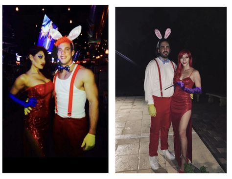 Roger Rabbit Costume, Roger And Jessica Rabbit, Jessica Rabbit Costume, All About Rabbits, Rabbit Costume, Roger Rabbit, Jessica Rabbit, Couples Costumes, Mens Costumes