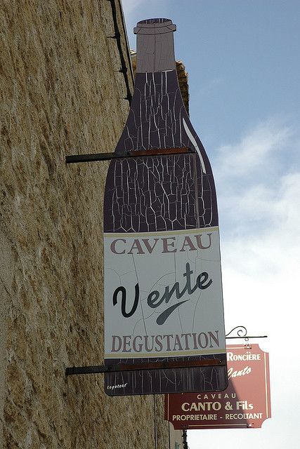 Wine Shop Sign - Chateauneuf du Pape by marcosborn, via Flickr Neighborhood Signs, French Wines, Industrial Signs, Wooden Signage, Regions Of France, Trade Sign, Wine Shop, Wine Signs, Western Front