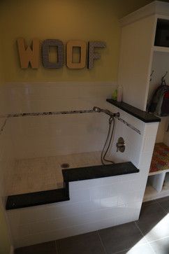 Mud Room - traditional - laundry room - chicago - J. Peterson Design Corner Deco, Dog Bath Tub, Traditional Laundry Room, Dog Washing Station, Dog Grooming Salons, Dog Area, Dog Wash, Dog Rooms, Dog Shower