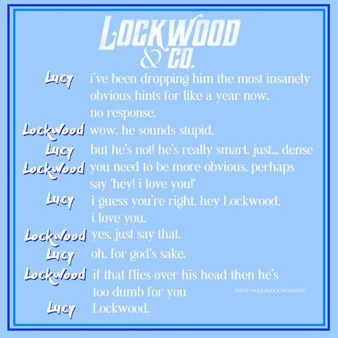 ICLCOQ on Instagram: "2 • #lockwood #lockwoodandco #lockwoodedit #lockwoodandcoedit #lockwoodandconetflix #netflix #cameronchapman #anthonylockwood #anthonylockwoodedit #rubystokes #lucycarlyle #locklyle #locklyleedit #lucycarlyleedit #alihadjiheshmati #georgekarim #georgekarimedit #georgecubbins #paddyholland #bobbyvernon #jackbandeira #quillkipps #edit #edits #incorrectquotes #incorrectlockwoodquotes #lockwoodquotes #bookquotes" Lockwood And Co Headcanons, Lockwood And Co Edits, Lockwood And Co Fanart Locklyle, Lockwood & Co, Lockwood And Co Fanart, Lockwood And Co Aesthetic, Lockwood And Co Quotes, Anthony Lockwood, Out Of Your Mind