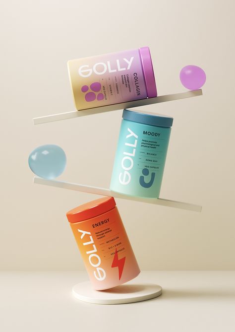 Golly :: Behance Health Brand, Product Photoshoot, Vitamin Brands, Supplements Packaging, Collagen Drink, Email Template Design, Innovative Packaging, Modern Packaging, Drinks Packaging Design