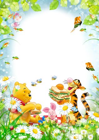 Picnic with Winnie the Pooh and his friends Winnie The Pooh Background, Disney Photo Frames, Pooh And His Friends, Cartoon Frame, Frame Cartoon, Winnie The Pooh Drawing, Disney Frames, Png Frame, Winnie The Pooh Pictures