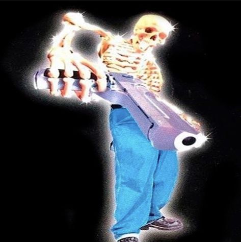 Skeleton, Skateboard, Pants, Blue, Trousers