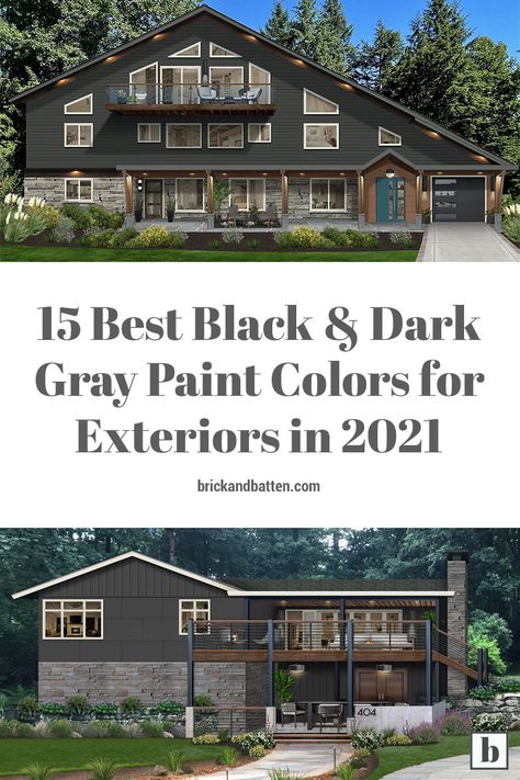 Dark Paint Colors For Exterior, Charcoal Siding White Trim, Dark Exterior Paint With White Windows, Best Dark Gray Exterior Paint Colors, Dark Taupe Exterior Paint Colors For House, Outdoor Grey Paint Exterior Colors, Exterior House Colors Dark Gray, Dark Grey Exterior Paint Colors, Dark Gray Exterior House Colors Paint