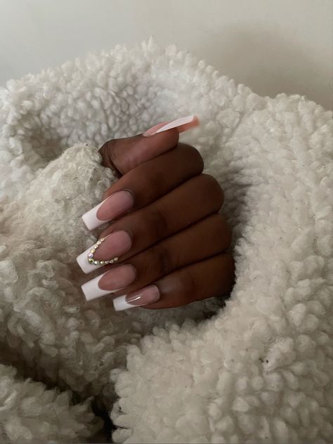 White French Tip, White French, French Tip Nails, Nail Tips, Nail Inspo, Nails, White