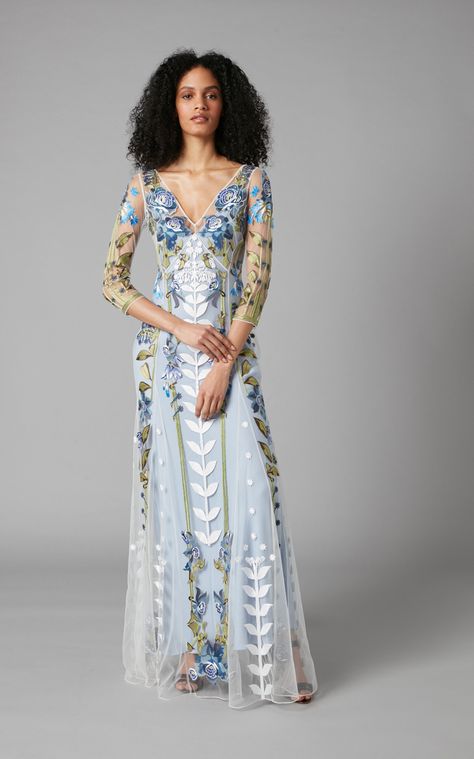 Temperley London Lucille Embroidered Silk-Blend Dress Quirky Wedding Dress, Evening Style, Alice Temperley, 15 June, June Wedding, Temperley London, Indo Western, Colored Wedding Dresses, Boho Wedding Dress