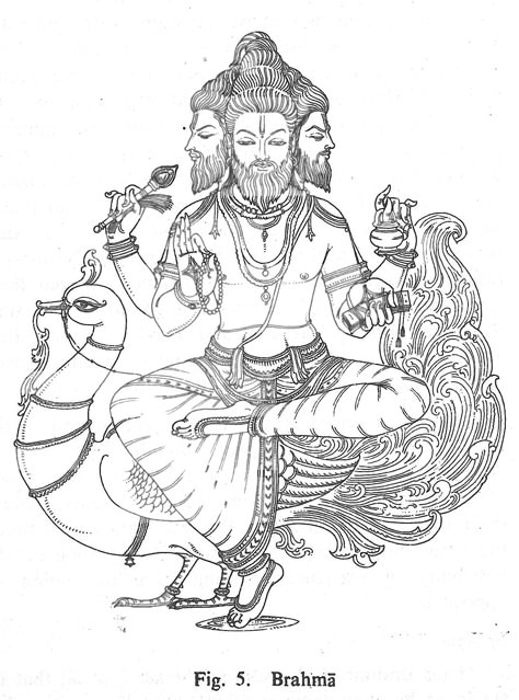 Brahma Brahma Drawing, Brahma God, Drawing Indian, Crown Drawing, Abstract Expressionist Art, Peacock Wall Art, Indian God, Temple Art, Hinduism Art