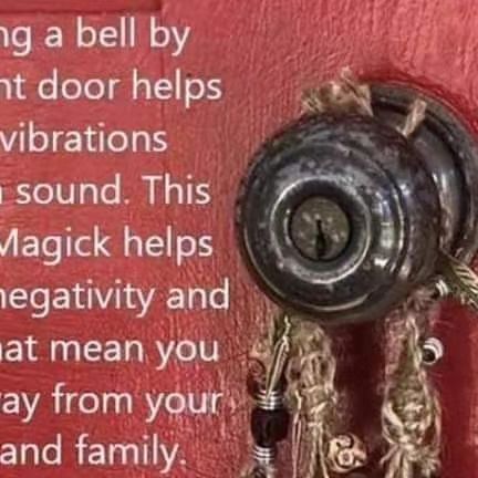 MoonMysticGoddess on Instagram: "I keep Witches Bells on both my front and back doors and wind chimes outside on the front and back porch.

#witchesbells #removenegetivity #protection" Back Doors, Back Porch, Wind Chimes, Porch, The Outsiders, Witch, Doors, On Instagram, Instagram